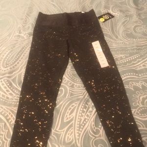 Champion hunter green gold speck active leggings